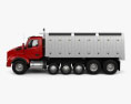 Kenworth T880 Dump Truck 6-axle 2018 3d model side view