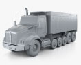 Kenworth T880 Dump Truck 6-axle 2018 3d model clay render