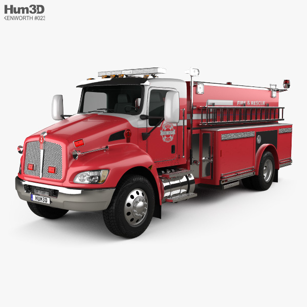 Kenworth T370 Пожежна машина 2016 3D модель