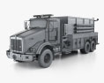 Kenworth T800 Fire Truck 3-axle 2016 3d model wire render
