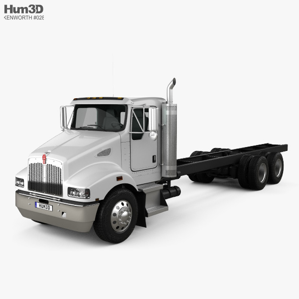 Kenworth T359 Day Cab Chasis de Camión 3 ejes 2013 Modelo 3D
