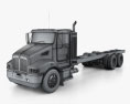 Kenworth T359 Day Cab Chassis Truck 3-axle 2014 3d model wire render