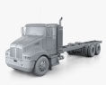 Kenworth T359 Day Cab Chassis Truck 3-axle 2014 3d model clay render