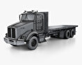 Kenworth T450 Flatbed Truck 2000 3d model wire render