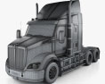 Kenworth T610 Sleeper Cab Tractor Truck 2022 3d model wire render