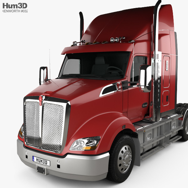 Kenworth T610 Schlafkabine Sattelzugmaschine 2017 3d Modell Fahrzeuge On Hum3d