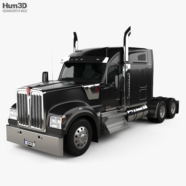 Kenworth W990 72-inch Cabina Dormitorio Camión Tractor 2018 Modelo 3D