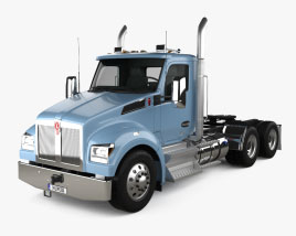 Kenworth T880 Day Cab Tractor Truck 2022 3Dモデル