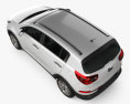 Kia Sportage 2013 3d model top view