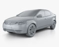 Kia Forte (Cerato, Naza) セダン 2011 3Dモデル clay render