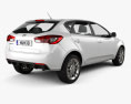 Kia Forte (Cerato, Naza) 해치백 5도어 2014 3D 모델  back view