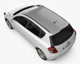 Kia Ceed hatchback 5 portes 2011 Modèle 3d vue du dessus