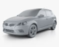 Kia Ceed hatchback 5 portes 2011 Modèle 3d clay render