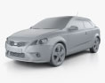Kia Pro Ceed 3-door hatchback 2014 3d model clay render