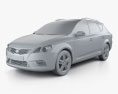 Kia Ceed SW 2014 3d model clay render