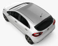 Kia Rio ハッチバック 5ドア HQインテリアと 2011 3Dモデル top view