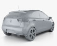 Kia Rio ハッチバック 5ドア HQインテリアと 2011 3Dモデル