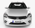 Kia Ceed SW with HQ interior 2012 3d model front view