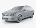 Kia Ceed SW with HQ interior 2012 3d model clay render