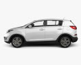 Kia Sportage with HQ interior 2013 3d model side view