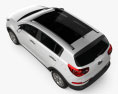 Kia Sportage with HQ interior 2013 3d model top view