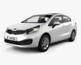 Kia Rio (US) Sedán 2012 Modelo 3D