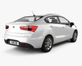 Kia Rio (US) Sedán 2012 Modelo 3D vista trasera