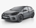 Kia Forte (Cerato / Naza / K3) hatchback 2017 3d model wire render
