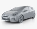 Kia Forte (Cerato / Naza / K3) hatchback 2017 3d model clay render