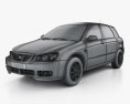 Kia Cerato (Spectra) 掀背车 2004 3D模型 wire render
