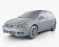 Kia Cerato (Spectra) 掀背车 2004 3D模型 clay render
