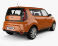 Kia Soul 2016 3d model back view