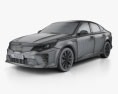 Kia Optima 2019 3d model wire render