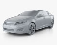 Kia Optima 2018 3d model clay render