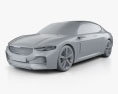 Kia Novo 2015 3d model clay render