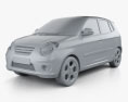 Kia Picanto (Morning) (SA) 2011 3d model clay render
