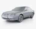 Kia Clarus 2000 3d model clay render