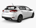 Kia K3 5-door hatchback 2019 3d model back view