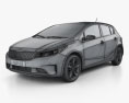 Kia K3 5-door hatchback 2019 3d model wire render