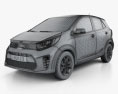 Kia Picanto (Morning) 2020 3d model wire render