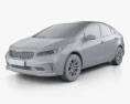 Kia K3 CN-spec Седан 2018 3D модель clay render
