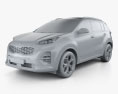 Kia Sportage GT-line 2019 3d model clay render