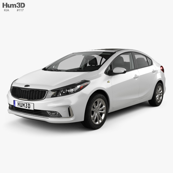 Kia K3 CN-spec sedan with HQ interior 2018 3D model