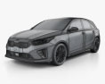 Kia Ceed GT hatchback 2021 3d model wire render