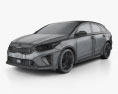 Kia Ceed Pro GT-Line 2021 3d model wire render