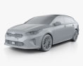 Kia Ceed Pro GT-Line 2021 3d model clay render