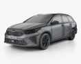 Kia Ceed sportswagon 2021 3d model wire render