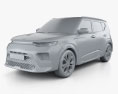 Kia Soul X-Line 2022 3d model clay render