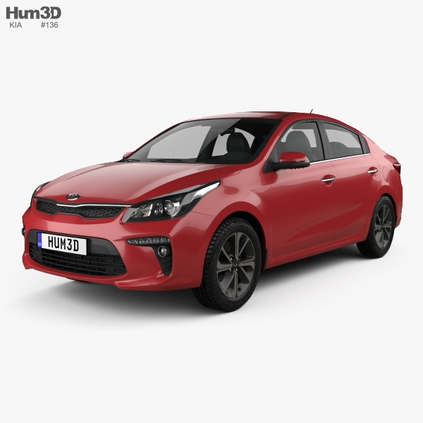 Kia Rio sedan 2019 3D model