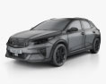 Kia XCeed 2021 3d model wire render